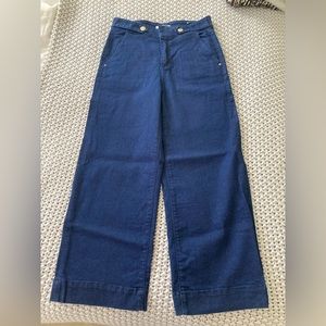 Loft high rise wide leg crop jeans